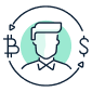 Money exchange concept graphic