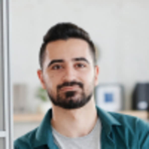 Happy business owner client portrait